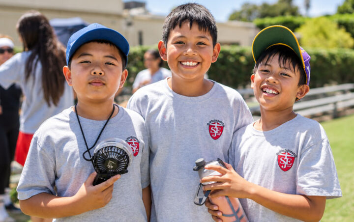 three boys at school